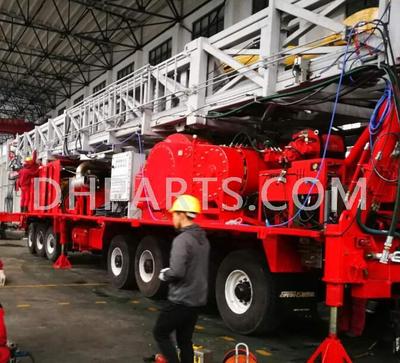 Truck mounted drilling rig