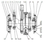 Crankshaft assembly for BOMCO Mud pump F1600HL